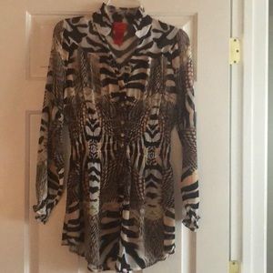 Animal Print Tunic Top